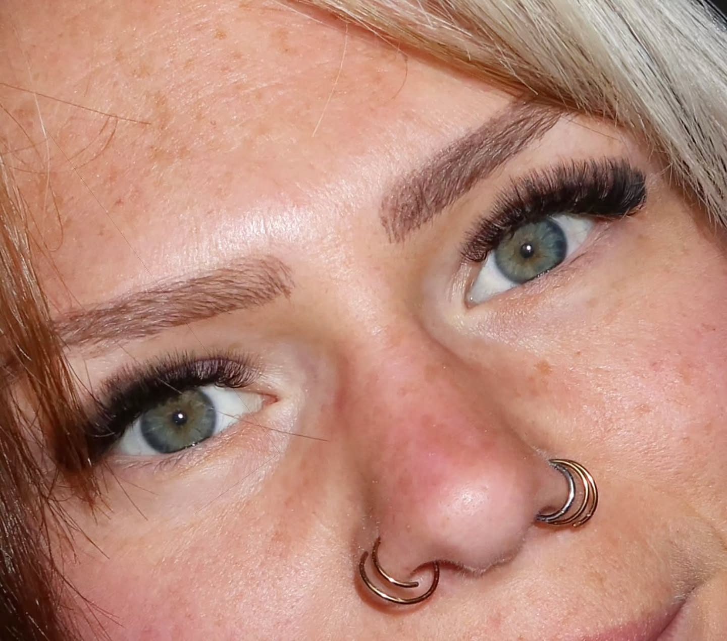 Fresh lashes and shaped brows